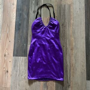 Mark Wong Nark purple bodycon pencil mini dress Size: Small (S) VINTAGE DESIGNER